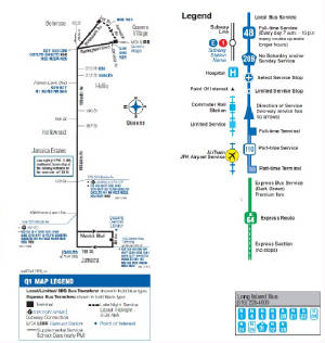 Q1 Bus Route Map - Queens 