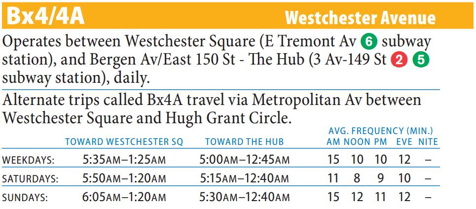 Bx4 Bus Route - Maps - Schedules