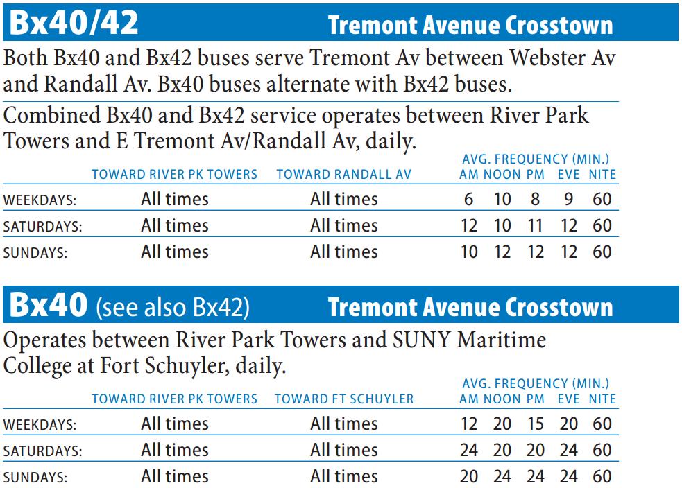 Bx40 Bus Route - Maps - Schedules