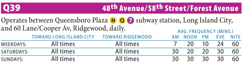 Q39 Bus Route - Queens iTapinfo
