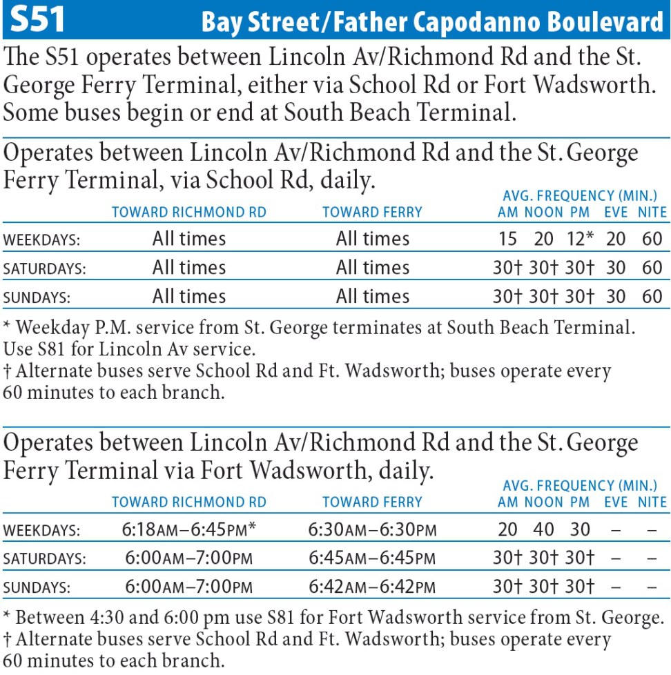 S51 Bus Route - Maps -Schedules