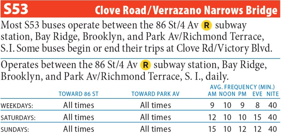 S53 Bus Route - Maps -Schedules