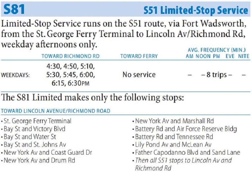 S81 Bus Route - Maps -Schedules