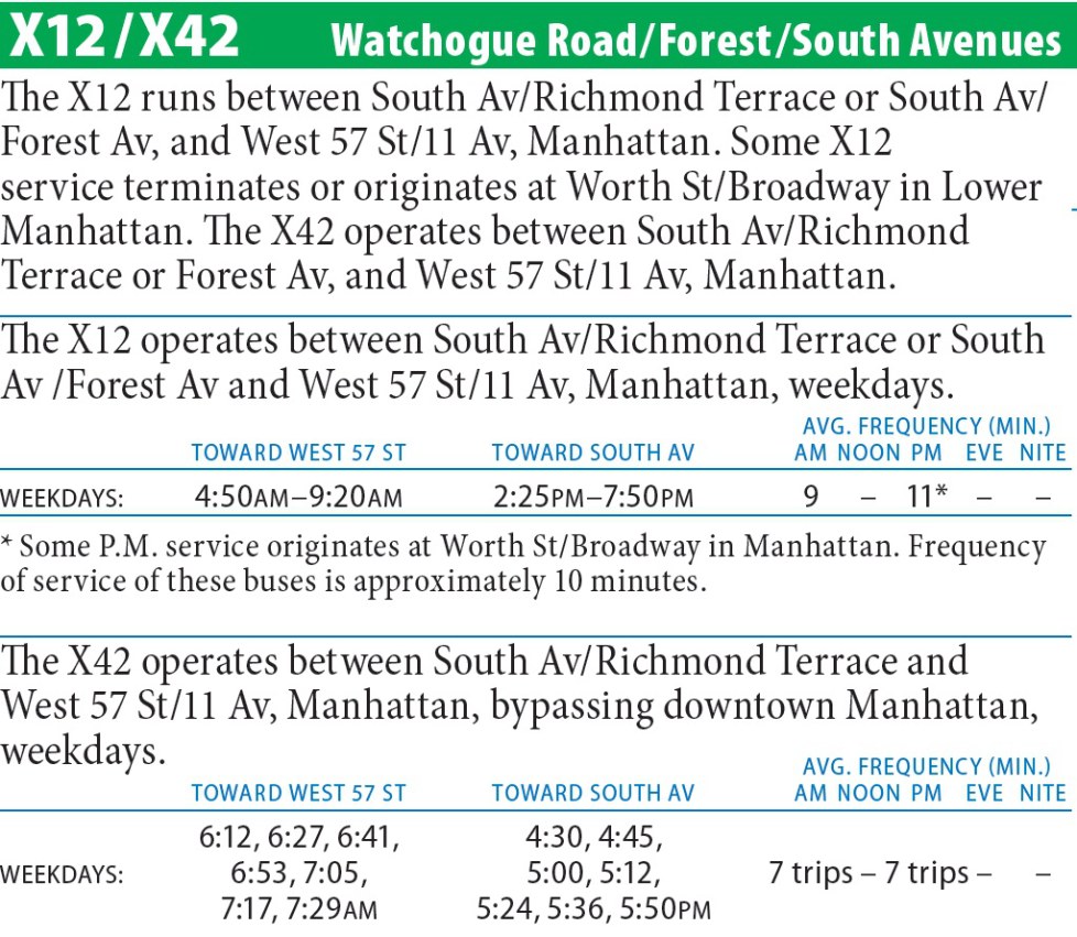 X12 Bus Route - Maps -Schedules
