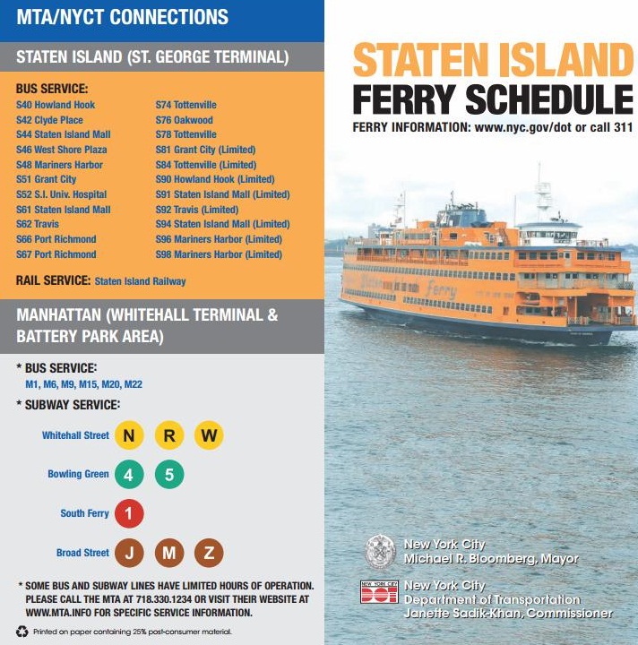 Staten Island Ferry Information